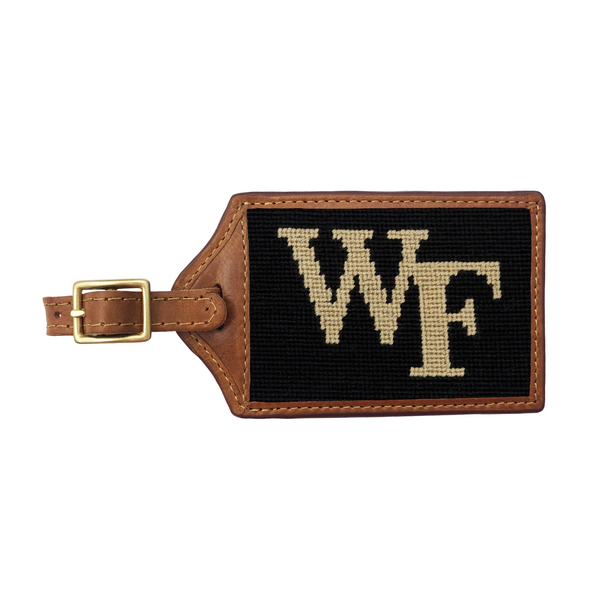 Smathers and Branson Wake Forest Needlepoint Luggage Tag 
