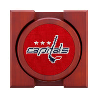 Smathers and Branson Washington Capitals Needlepoint Coasters with coaster holder 