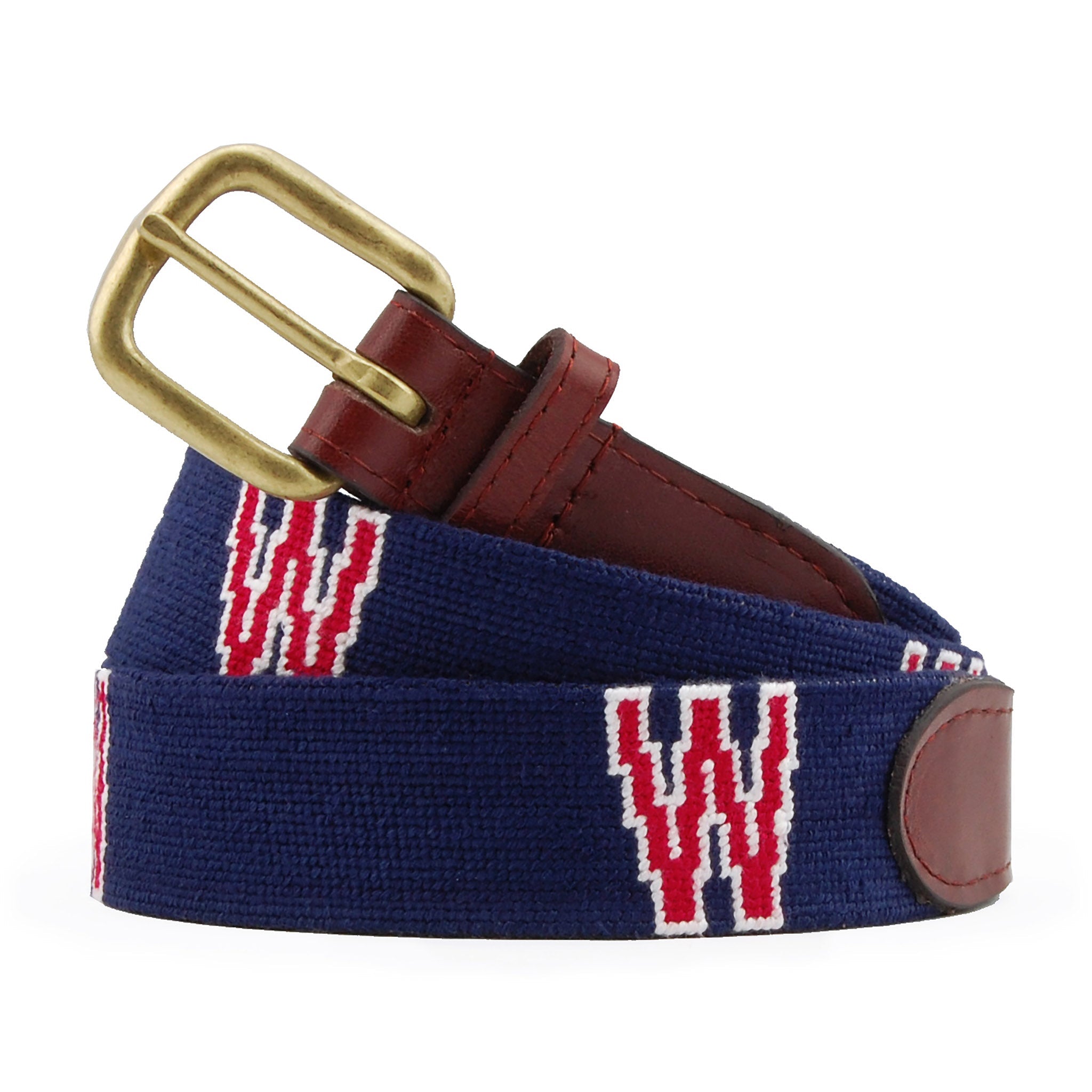 Smathers and Branson Washington Senators Cooperstown Needlepoint Belt 