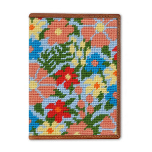 Smathers and Branson Wildflower Multi Needlepoint Passport Case  