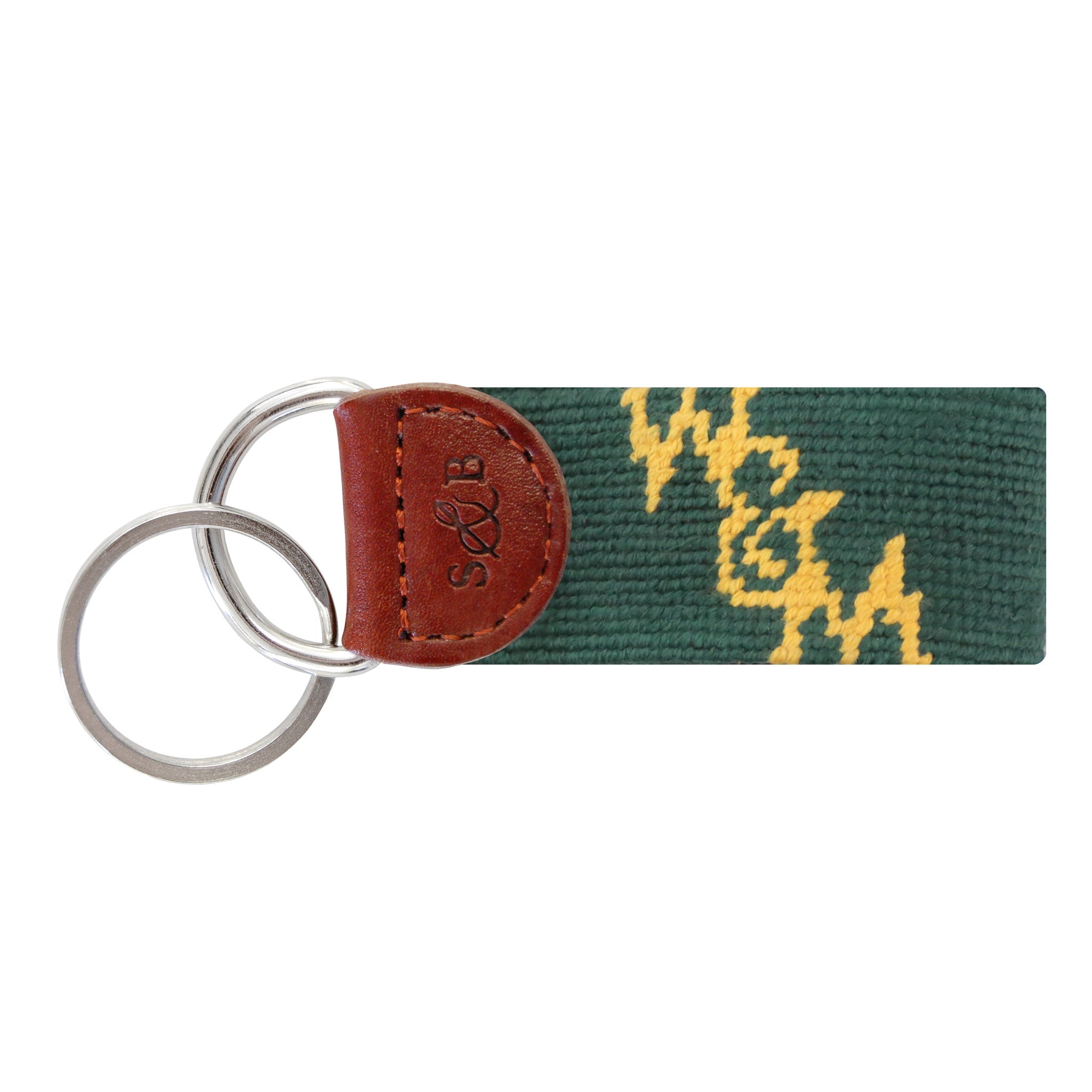 Smathers and Branson William and Mary Needlepoint Key Fob  