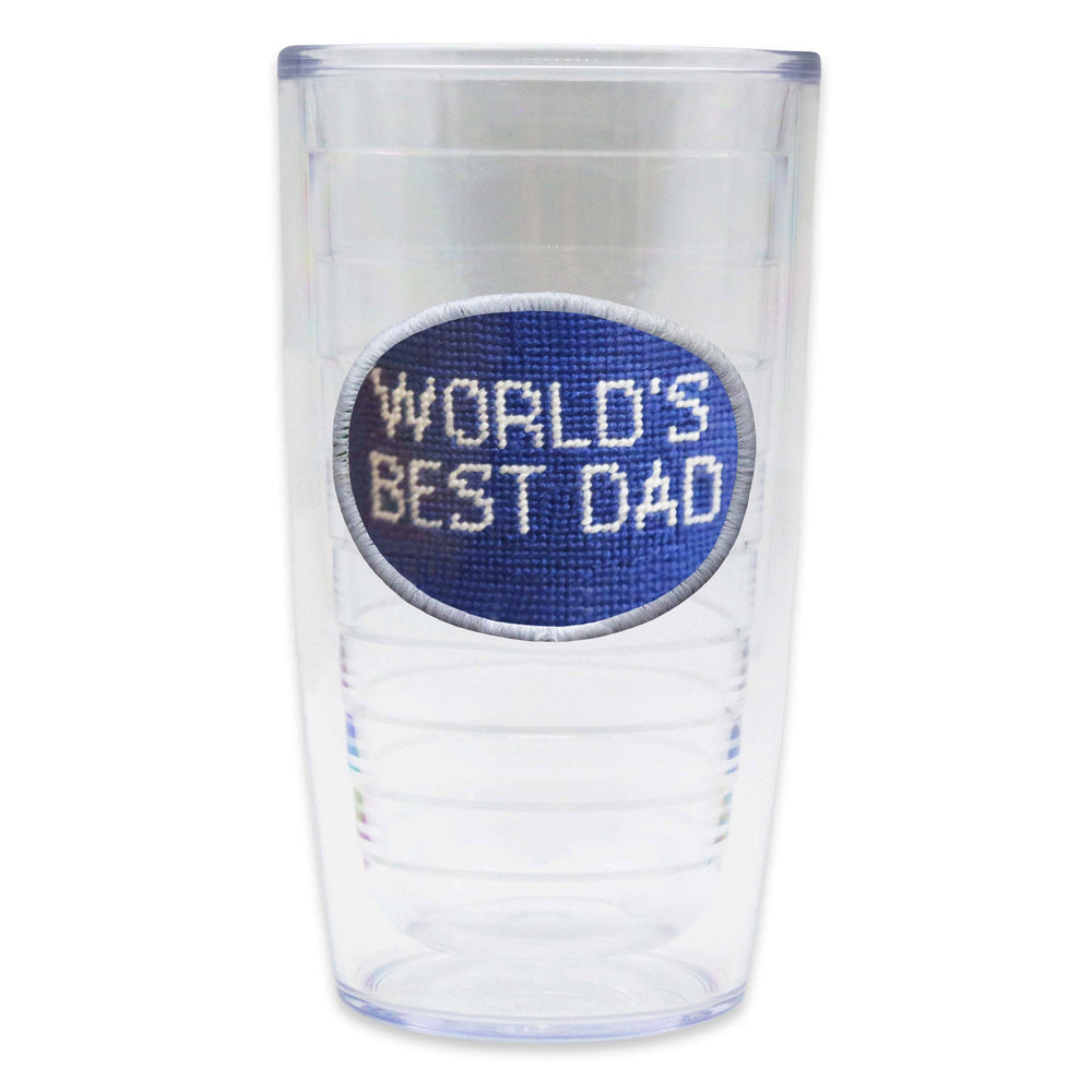 Smathers and Branson Worlds Best Dad Needlepoint Tervis Tumbler Royal   