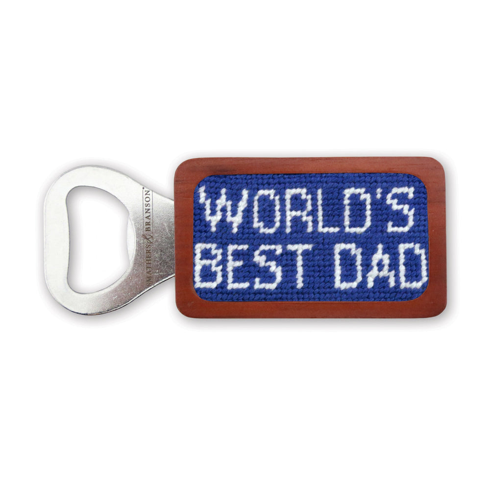 Smathers and Branson Worlds Best Dad Royal Needlepoint Bottle Opener  