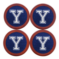 Smathers and Branson Yale Needlepoint Coasters   