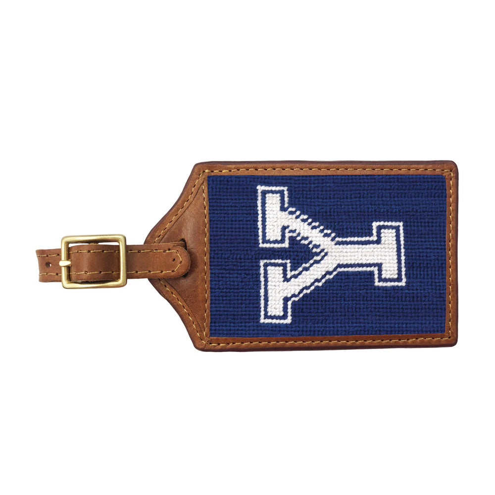 Smathers and Branson Yale Needlepoint Luggage Tag 