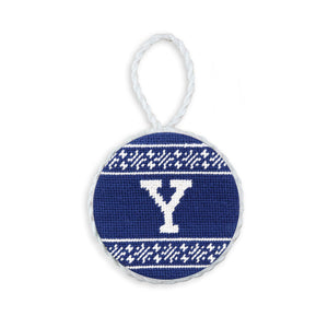 Smathers and Branson Yale Needlepoint Ornament 