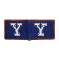 Smathers and Branson Yale Needlepoint Bi-Fold Wallet 