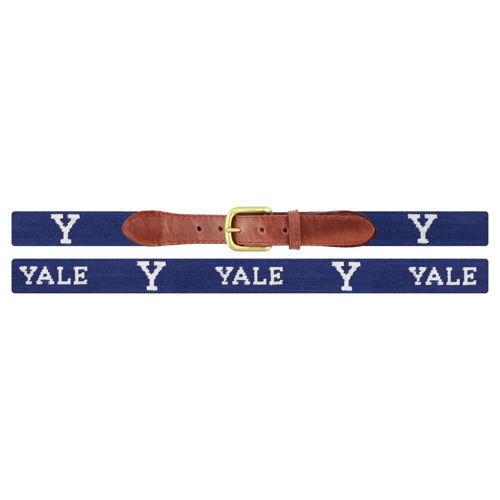Smathers and Branson Yale Y-Text Needlepoint Belt Laid Out 