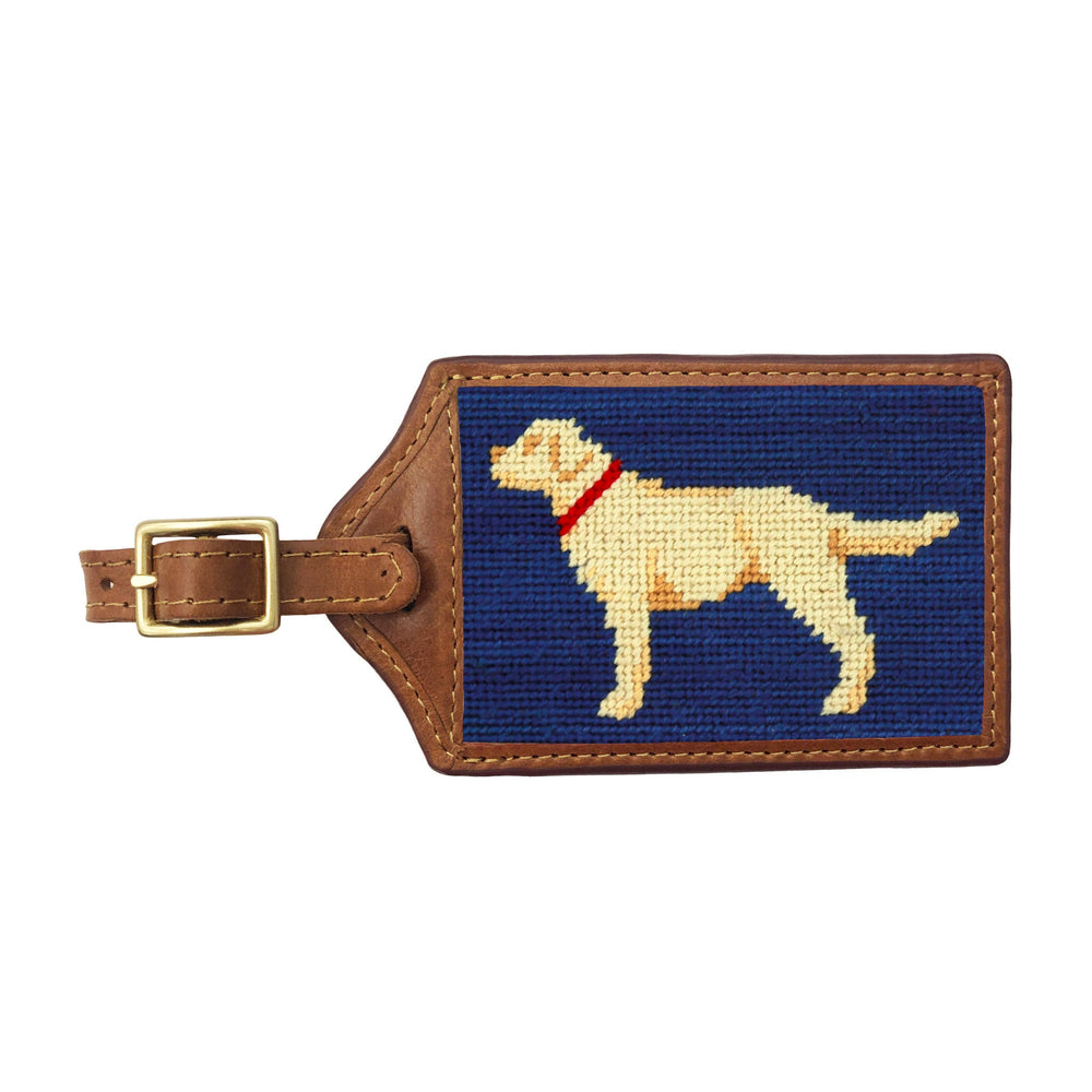 Smathers and Branson Yellow Lab Classic Navy Needlepoint Luggage Tag 