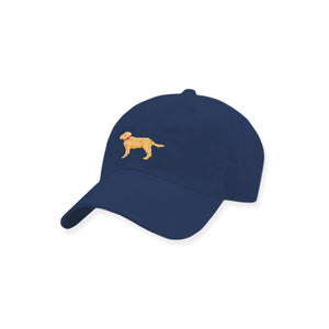 Smathers and Branson Yellow Lab Performance Needlepoint Hat Navy 