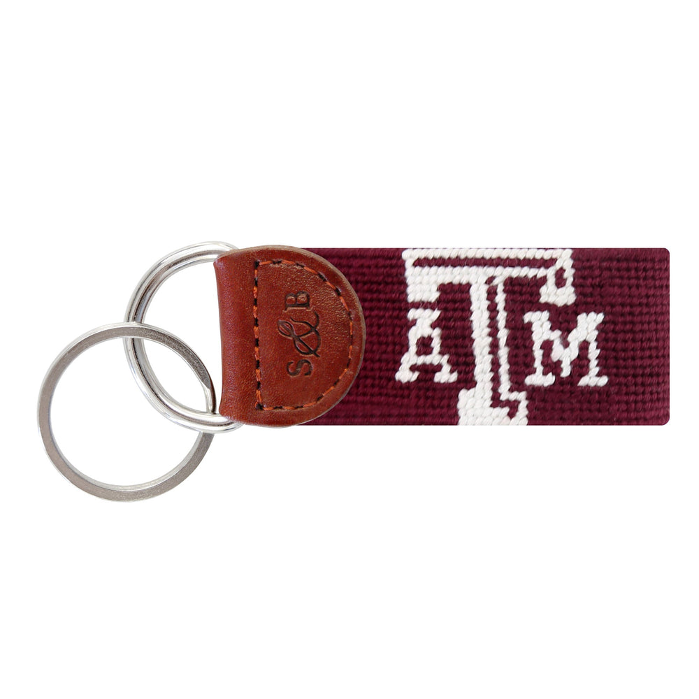 Smathers and Branson texas a&m Needlepoint Key Fob  