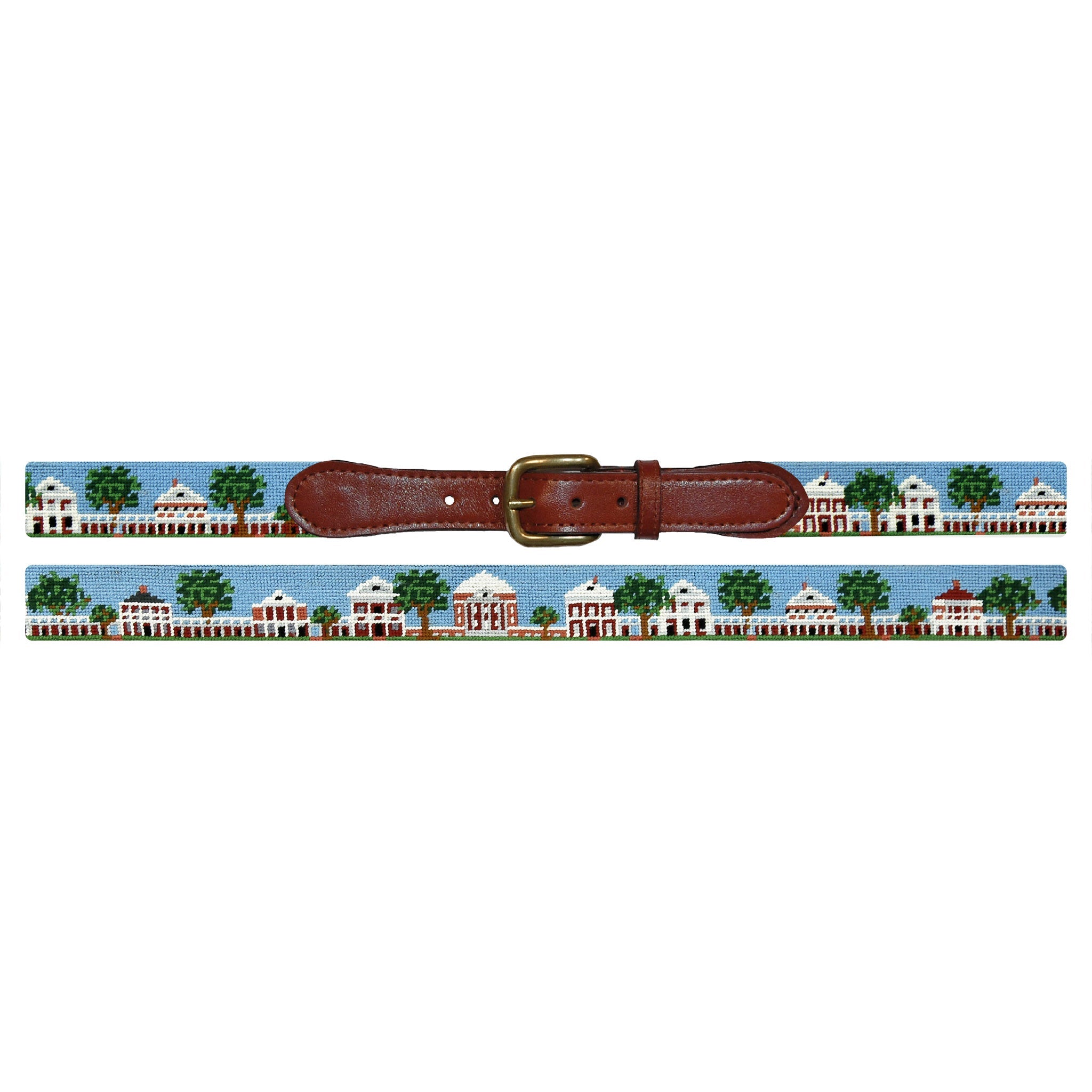Smathers and Branson UVA Lawn Needlepoint Belt Laid Out 
